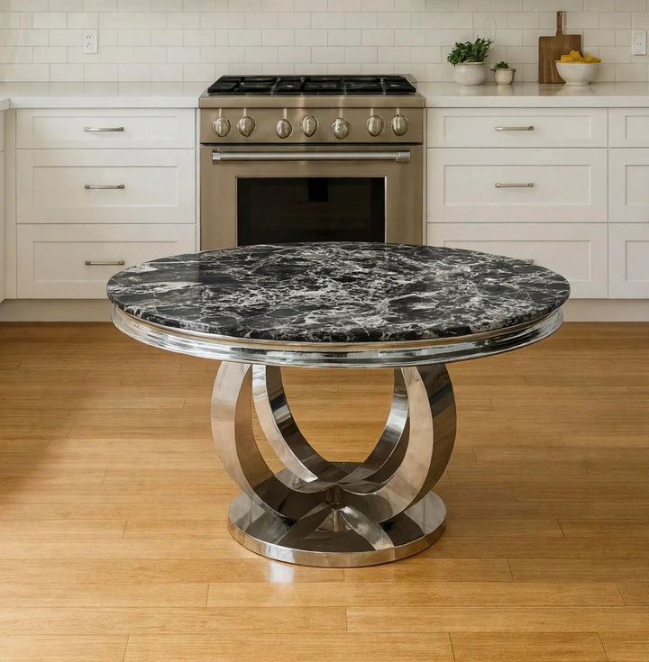 Black Round Table 
Pedestal Round Table 
