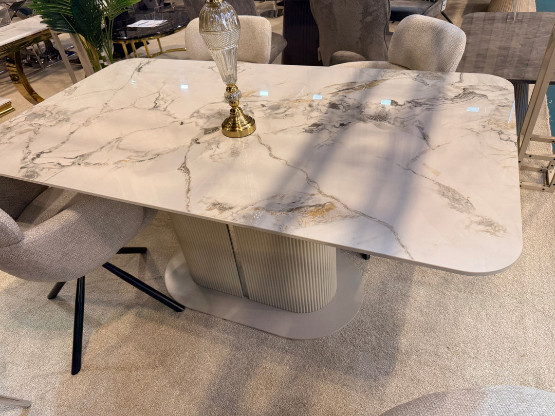 Sydney Cream Dining Table 
Lena Dining Table 
Avorio pop up extending Dining table 
Cream Ceramic Dining Table 
