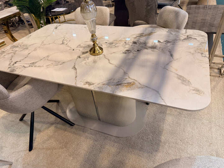 Sydney Cream Dining Table 
Lena Dining Table 
Avorio pop up extending Dining table 
Cream Ceramic Dining Table 
