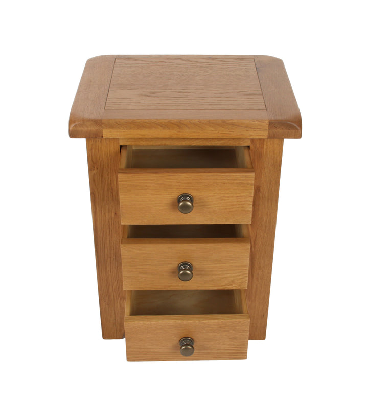 Torino oak Three Bedside  Drawer