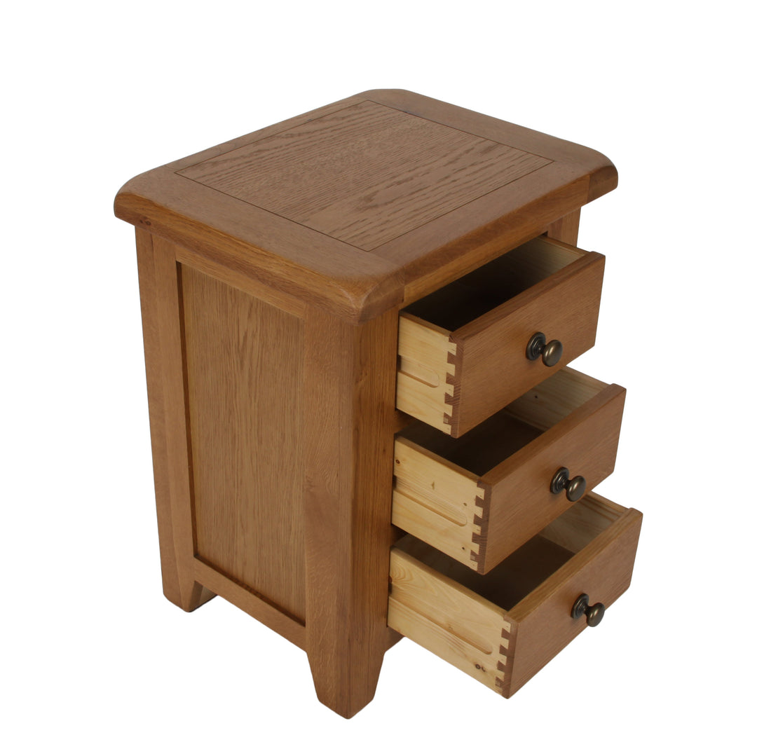 Torino oak Three Bedside  Drawer