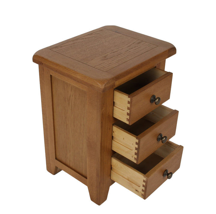 Torino oak Three Bedside  Drawer