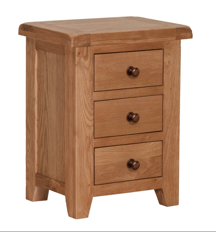 Torino oak Three Bedside  Drawer