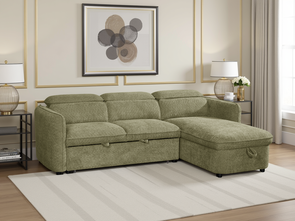 Capri Sofabed Green Universal Corner