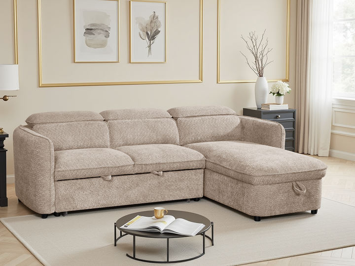 Capri Sofabed Beige Universal Corner