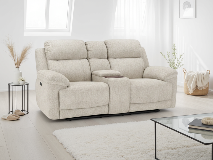 Owen Electric Recliner Sofa Beige 2 Seater