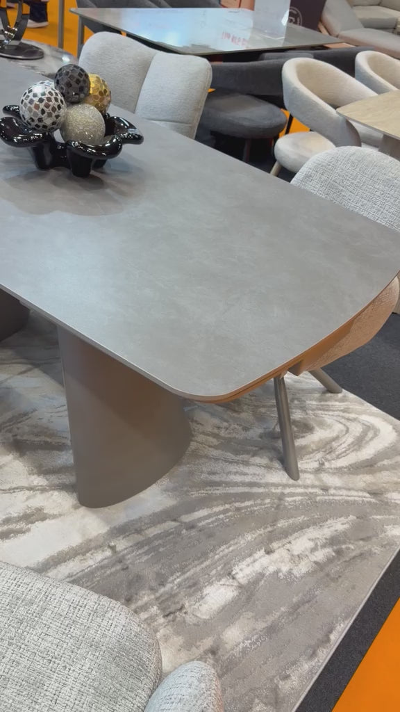 Gstaad Grey Extendable Stone Dining Table 160–240cm