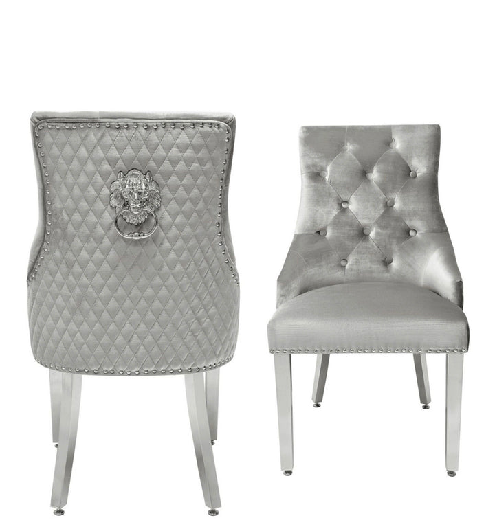 1.2M Light-Grey Marble Table With Light-Grey Chairs