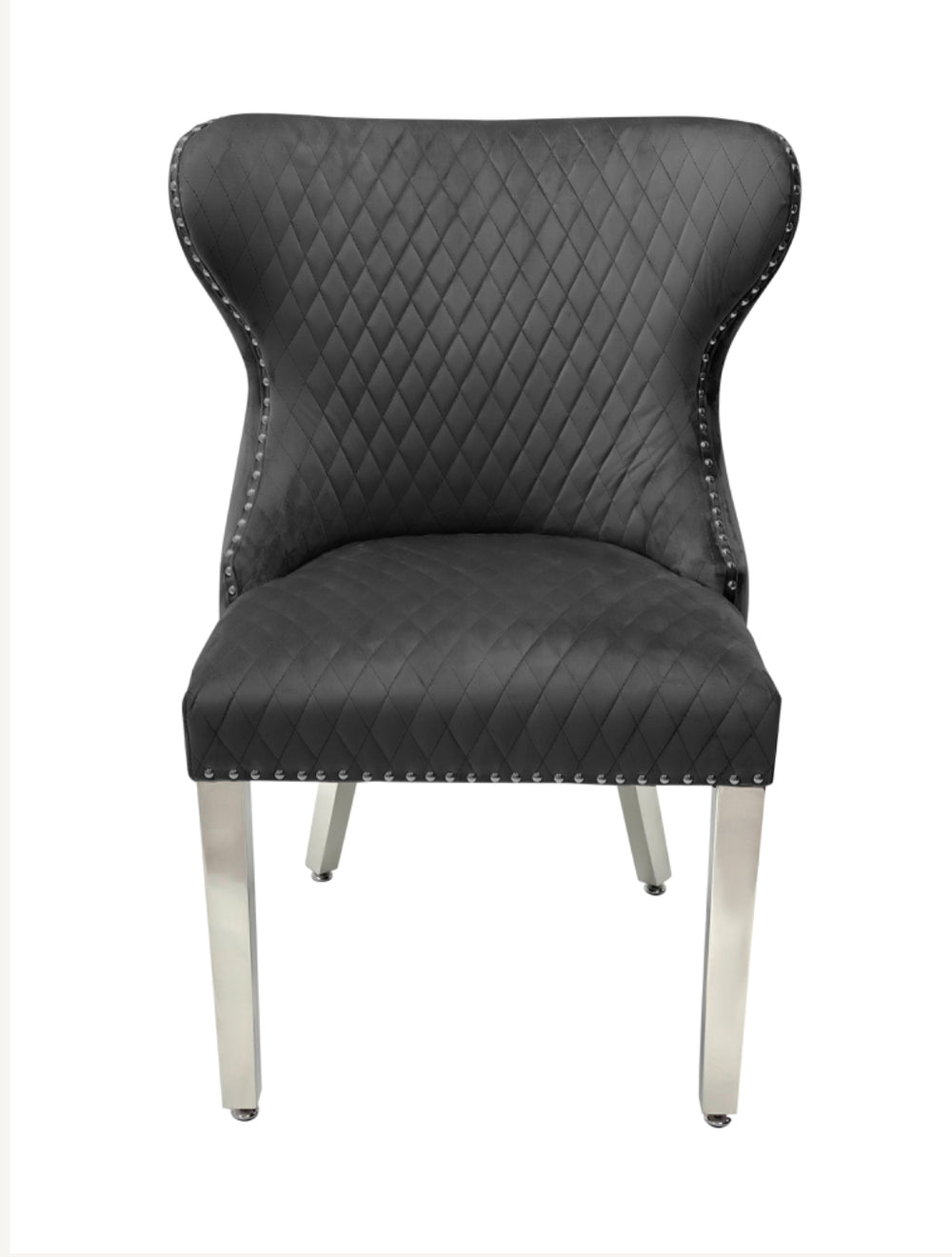 Valentino Dark Grey Lion Knocker Chair