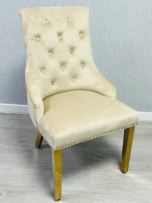 Majestic Cream and Gold Dining Chair Ring Knocker