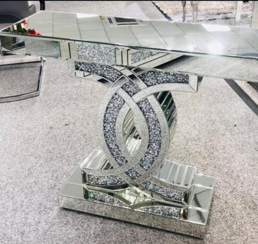 Crushed Diamond CC Large Console Table 115cm