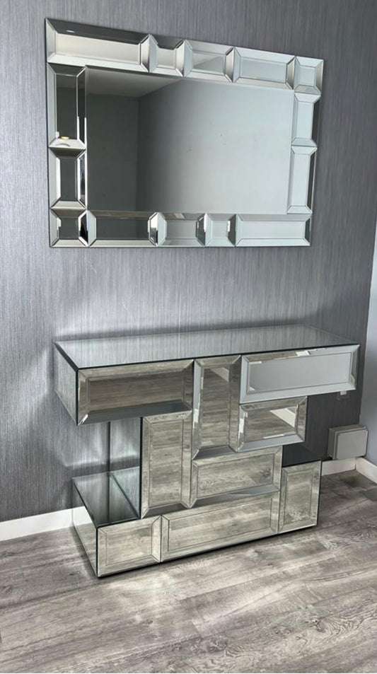 Simple Mirror Console Table With Mirror