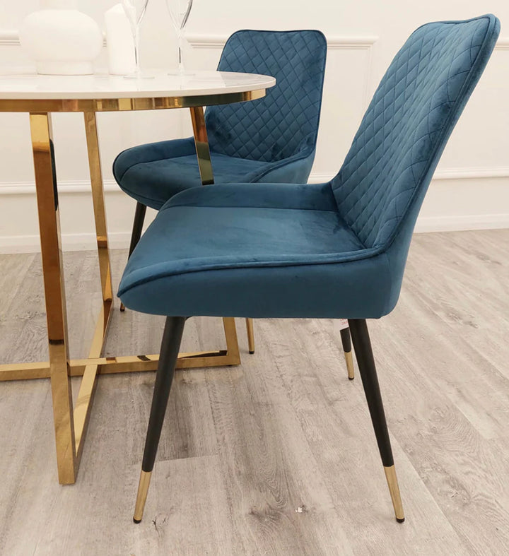 Luna Velvet Dining Chair All Colour