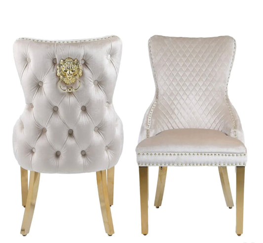 Victoria Cream & Gold Chair