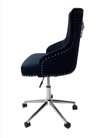 Majestic Black Office Lion Knocker Chair