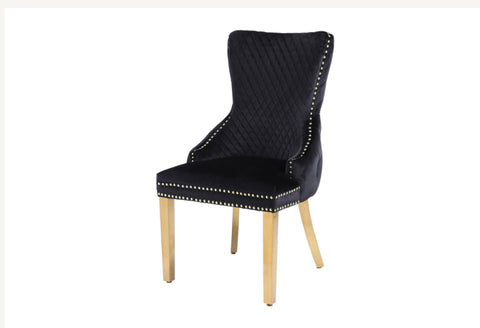 Victoria Black & Gold Chair