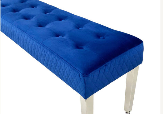 Majestic Blue Bench Match With Sofia - Majestic & Valentino Chairs