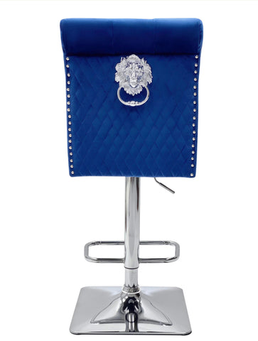 Sofia Blue Lion Knocker Bar Stool Match With Sofia & Majestic Chairs