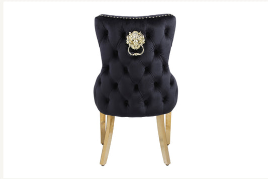 Victoria Black & Gold Chair