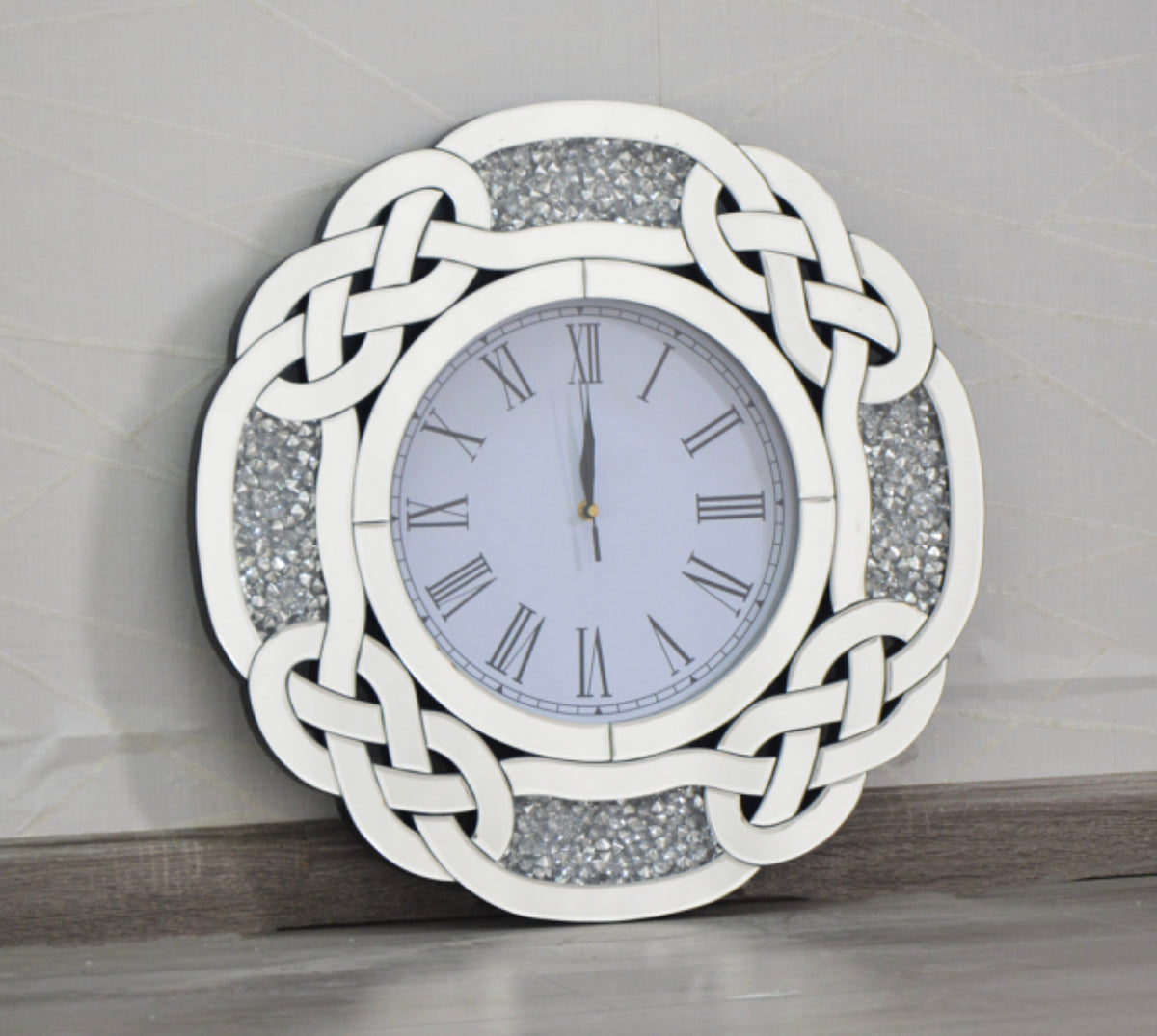 Crushed Diamond Round Wall Clock 53.4cm x 53.4cm