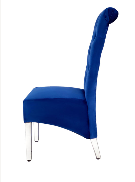 Sofia Blue Dining Chair Lion Knocker