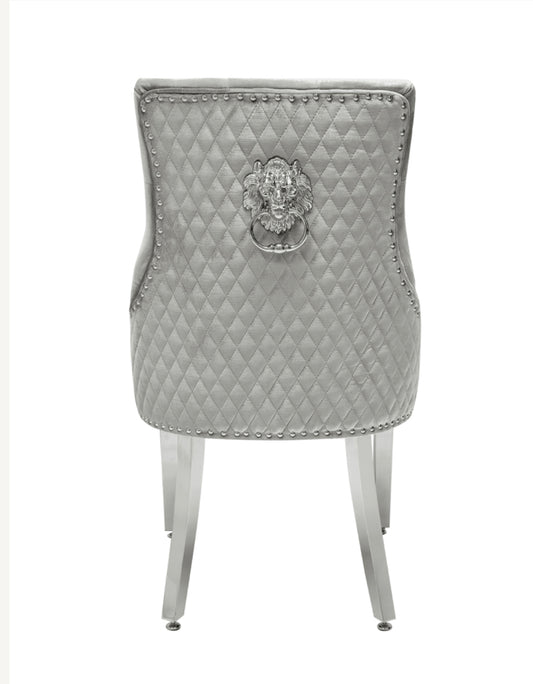 Majestic Silver lion Knocker Chair