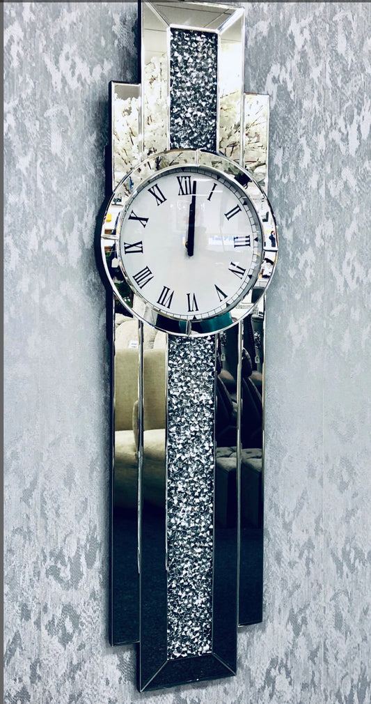 Crushed Diamond Wall Hanging Clock