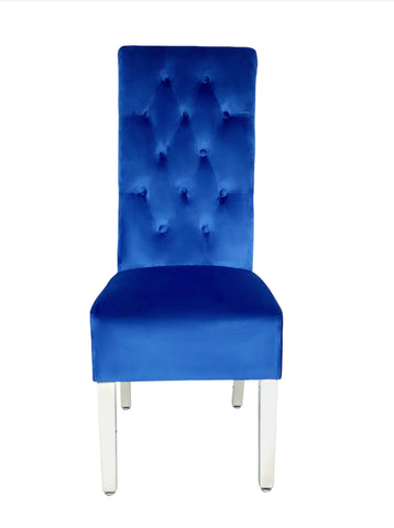 Sofia Blue Dining Chair Lion Knocker