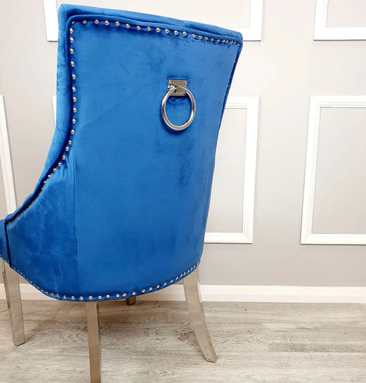 Valencia Blue Ring Knocker Chair