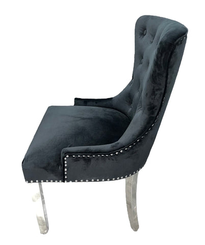 Chelsea Black Lion Knocker Chair
