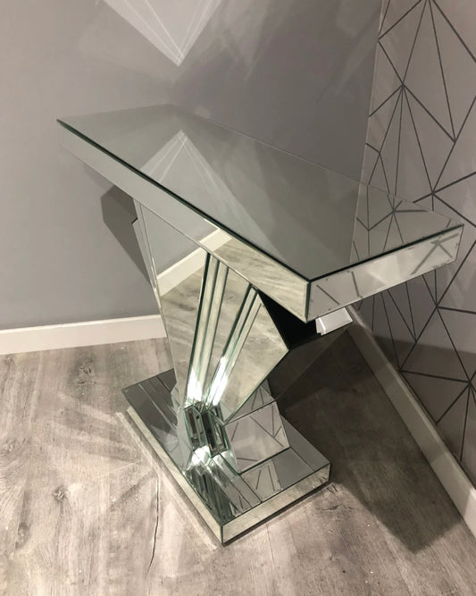 SIMPLY MIRROR FAN CONSOLE TABLE